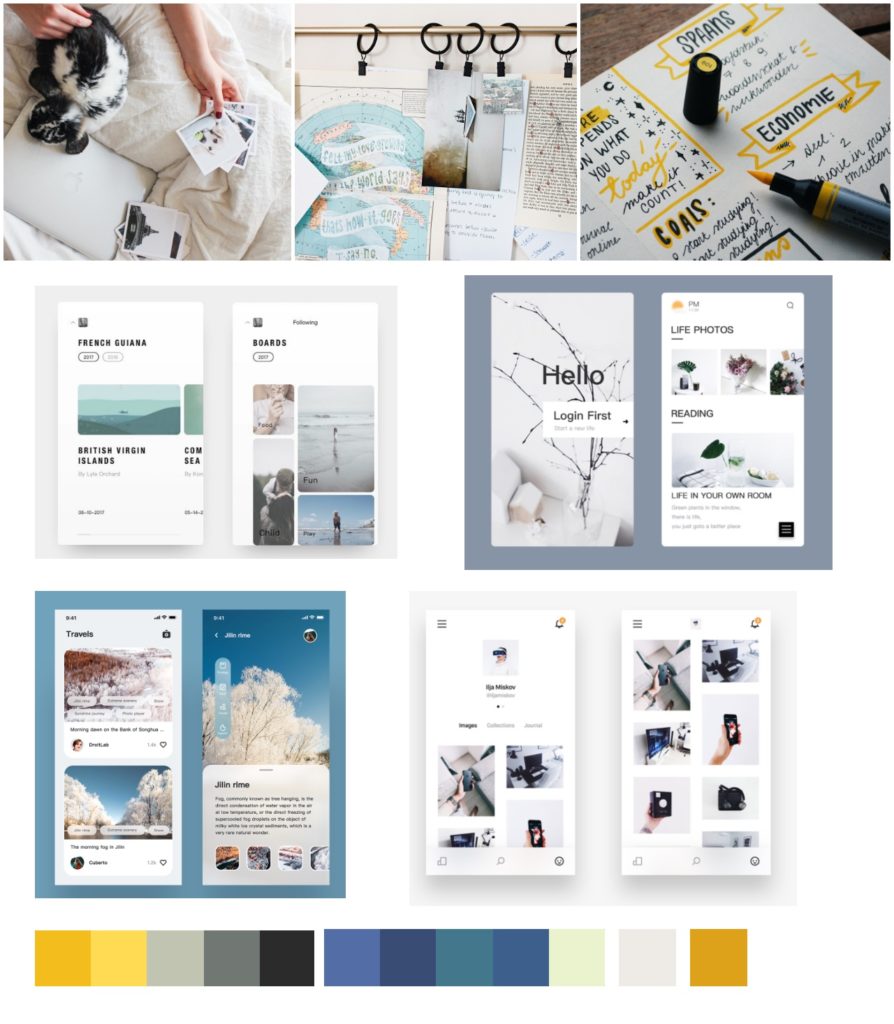 moodboard health app design